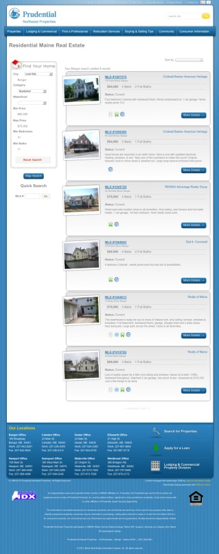 Listings Page